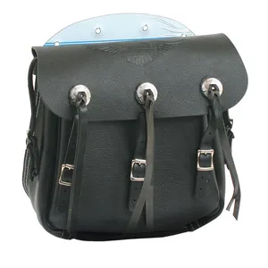 Samwel 36-43 style leather saddlebag set. Black
