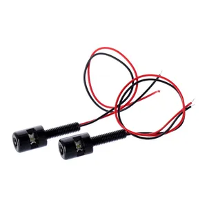 MCS License plate light, LED. Gloss black