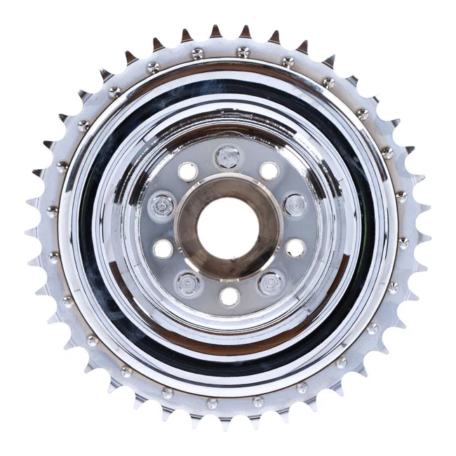 MCS 45" Flathead rear brake drum & sprocket. Chrome - 41401-41