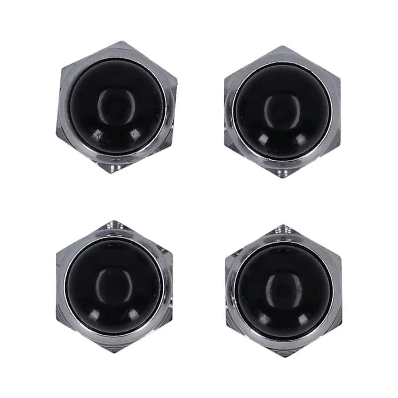 MCS Rocker shaft end nut set, black plastic inserts - 7875