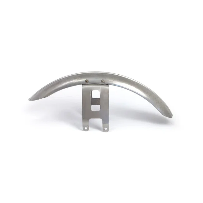 MCS 49-84 FL custom narrow front fender. Raw steel, ribbed - 904087