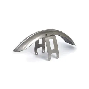 MCS 49-84 FL custom narrow front fender. Raw steel, ribbed