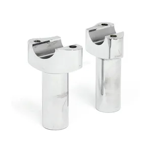 MCS Forged aluminum risers straight, 3-1/2" rise. Chrome