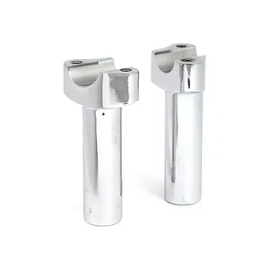 MCS Forged aluminum risers straight, 4-1/2" rise. Chrome
