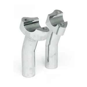 MCS Forged aluminum risers pullback, 4-1/2" rise. Chrome