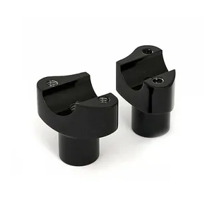 MCS Forged aluminum risers straight, 2" rise. Black