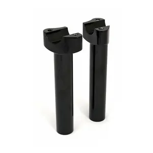 MCS Forged aluminum risers straight, 6-1/2" rise. Black
