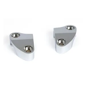 MCS Handlebar top clamp set. Chrome, plain