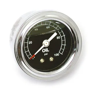 MCS Oil pressure gauge, liquid filled. 0-100 PSI