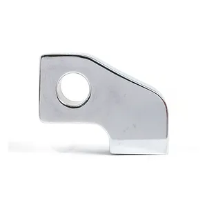 MCS Custom headlamp mount block. angled. Chrome