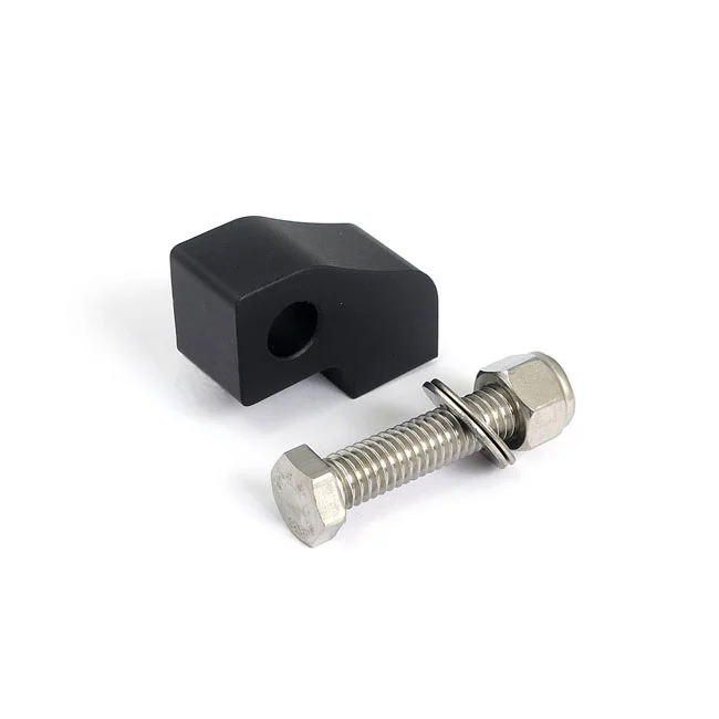 MCS Custom headlamp mount block. angled. Black - 904469