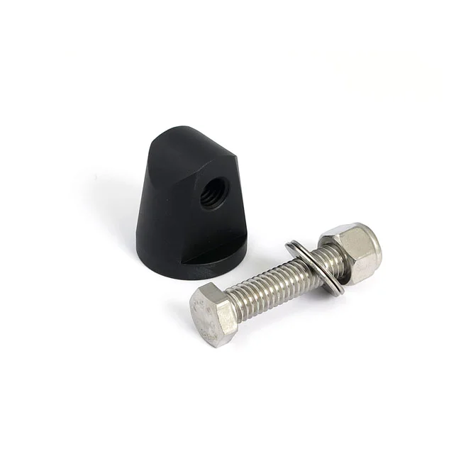 MCS Straight cone headlamp mount block. Black - 904472