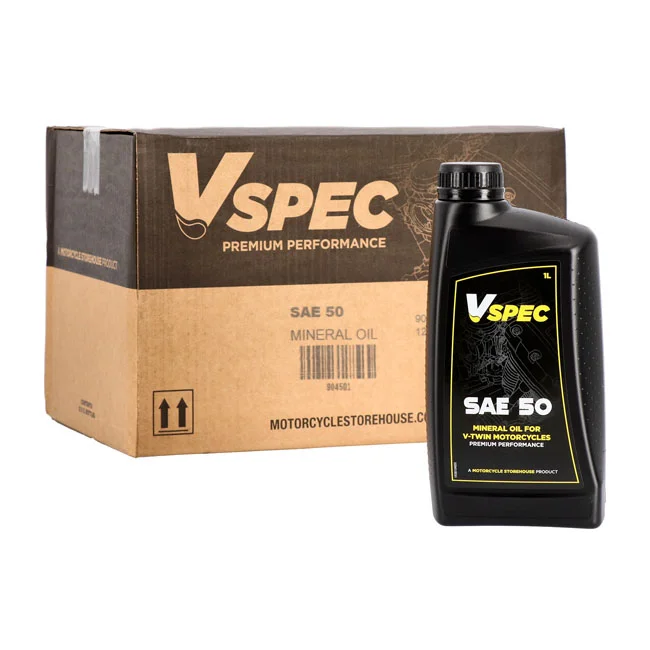 Vspec SAE 50 (Mineral) motor oil. 1 liter bottle.