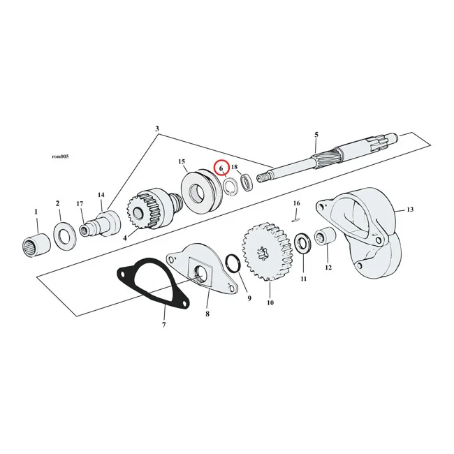 MCS Retaining ring, starter shaft - 11039