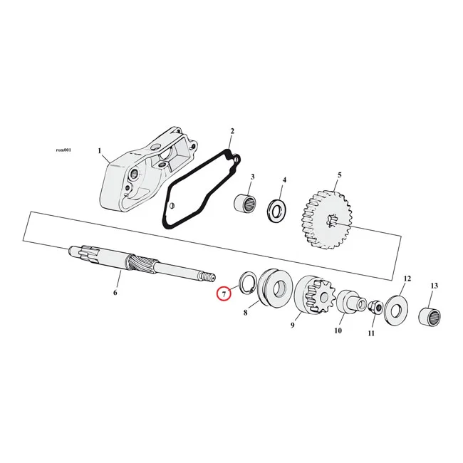 MCS Retaining ring, starter shaft - 11039