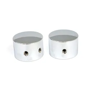 MCS Front axle nut cap kit. Chrome