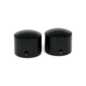 MCS Front axle nut cap kit. Black. Domed