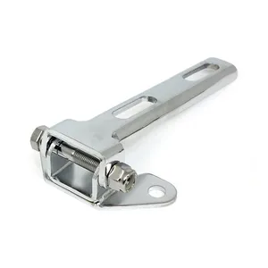 MCS Universal solo seat hinge, square mount. Chrome