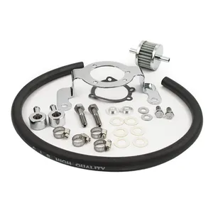 MCS Air cleaner adapter bracket kit. Chrome