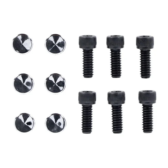 MCS Smoothtopps, push-on bolt & cover kit. Chrome - 905109