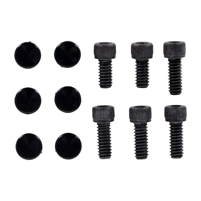 MCS Smoothtopps, push-on bolt & cover kit. Black - 905172
