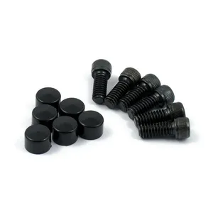MCS Smoothtopps, push-on bolt & cover kit. Black