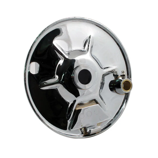 MCS Rear mechanical brake backing plate, chrome - 41650-37