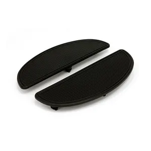 MCS Oval floorboard pads. Knurled/Ribbed. Black