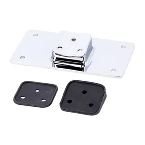 MCS License plate bracket, flat. Chrome