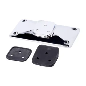 MCS License plate bracket, pyramid. Chrome