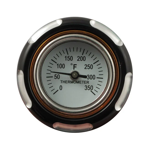 MCS Billet oil cooler, with temperature gauge. Black - 905417