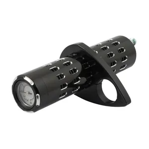 MCS Billet oil cooler, with oil pressure gauge. Black