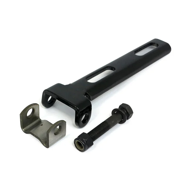 MCS Universal solo seat hinge, square mount, weld-on. Black - 905446