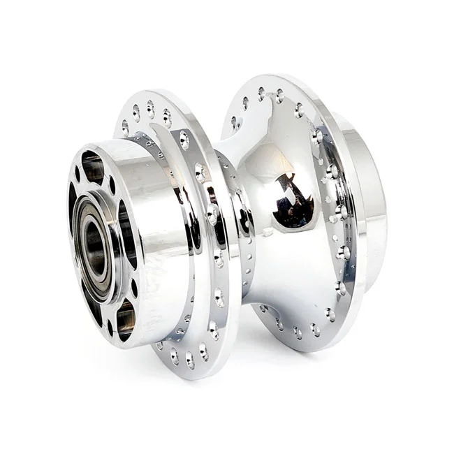 MCS Front wheel hub, chrome - 905563