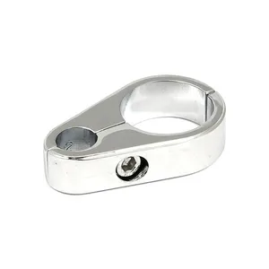MCS 2-piece frame cable clamp. Clutch. Chrome
