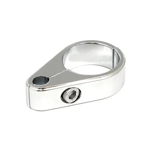 MCS 2-piece frame cable clamp. Throttle. Chrome