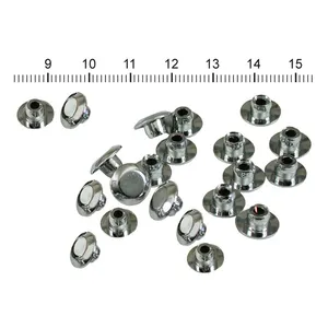 MCS Push-in mushroom allen head plugs 3/8". Chrome