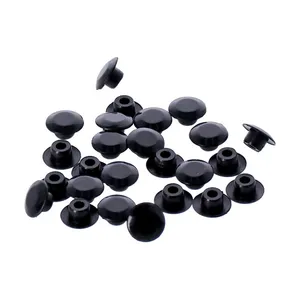 MCS Push-in mushroom allen head plugs 3/8". Black