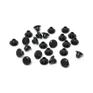 MCS Push-in mushroom allen head plugs 1/4". Black