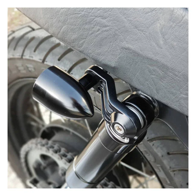 Motone Ribbed Triline turn signal brackets. Black
