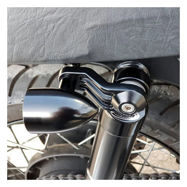 Motone Ribbed Triline turn signal brackets. Black