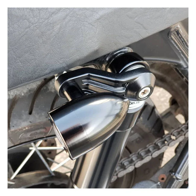 Motone Ribbed Triline turn signal brackets. Black