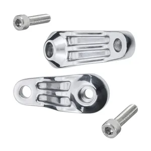 Motone Motone, ribbed Triline turn signal brackets. Polished