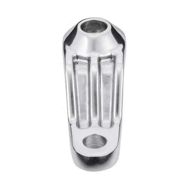 Motone Ribbed Triline turn signal brackets. Polished