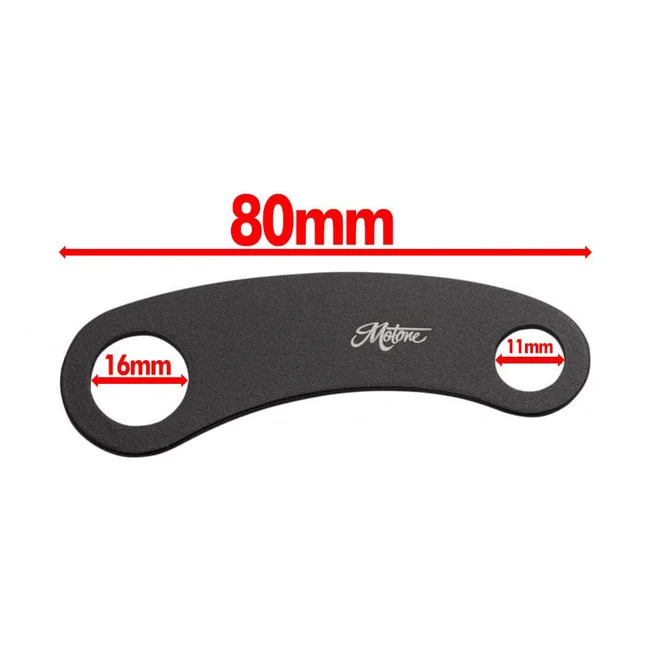 Motone Turn signal brackets, top shock mount. Black