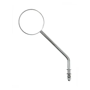 MCS Steel 3" round mirror. Chrome, long stem
