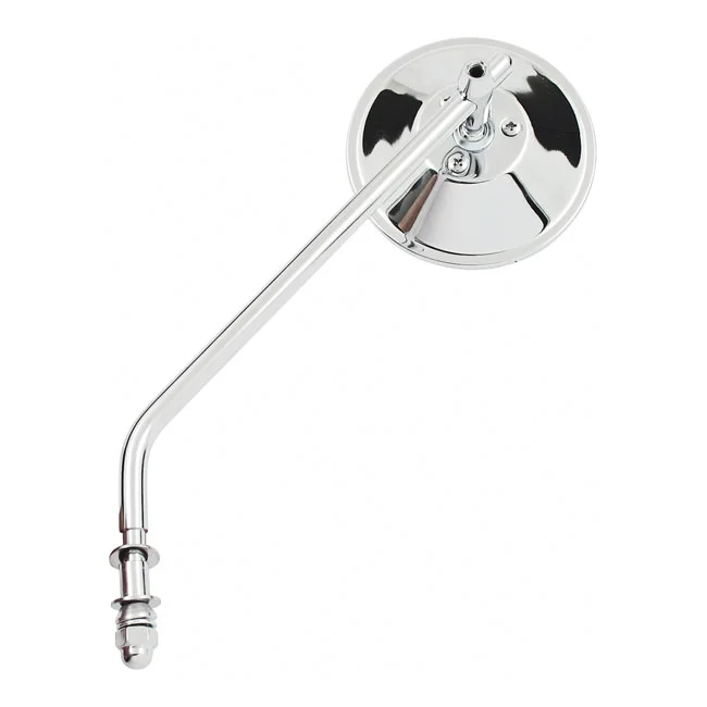 MCS Steel 4" round mirror. Chrome, long stem - 906115