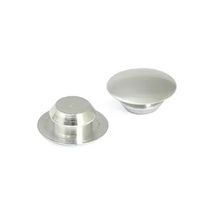 MCS Handlebar grip end plug set. Silver
