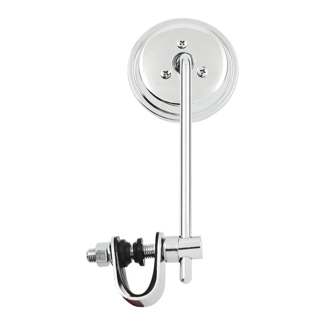 MCS Round clamp-on style steel mirror, 3" with 6" stem - 906120
