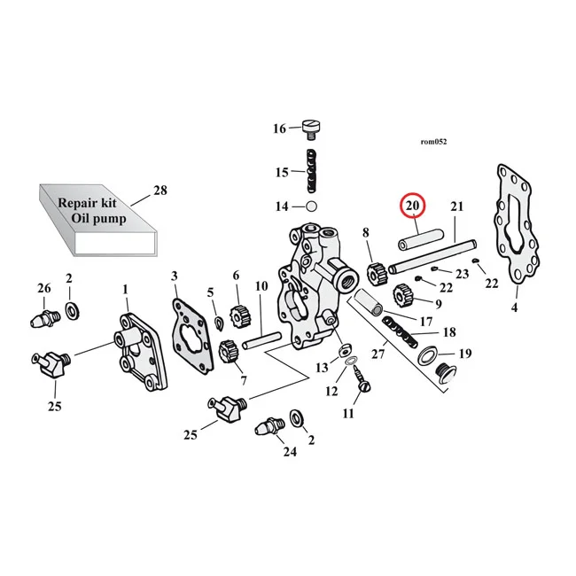 MCS Bushing, oil pump drive shaft - 24641-36